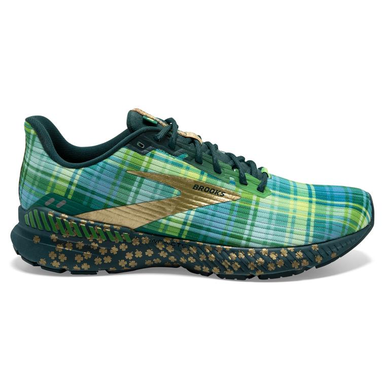 Brooks Launch GTS 8 Energy-Return Road Running Shoes - Women's - Fern Green/Metallic Gold/Deep Teal